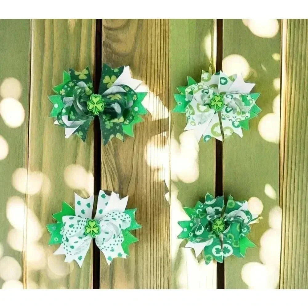 NEW Girl's St Patrick's Day Hair Bow Accessory